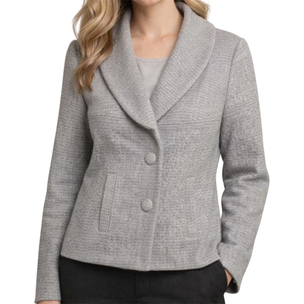 Pendleton women button down metallic wool blazer